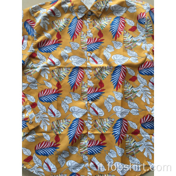 Camicia Hawaii in cotone stampa 133x72